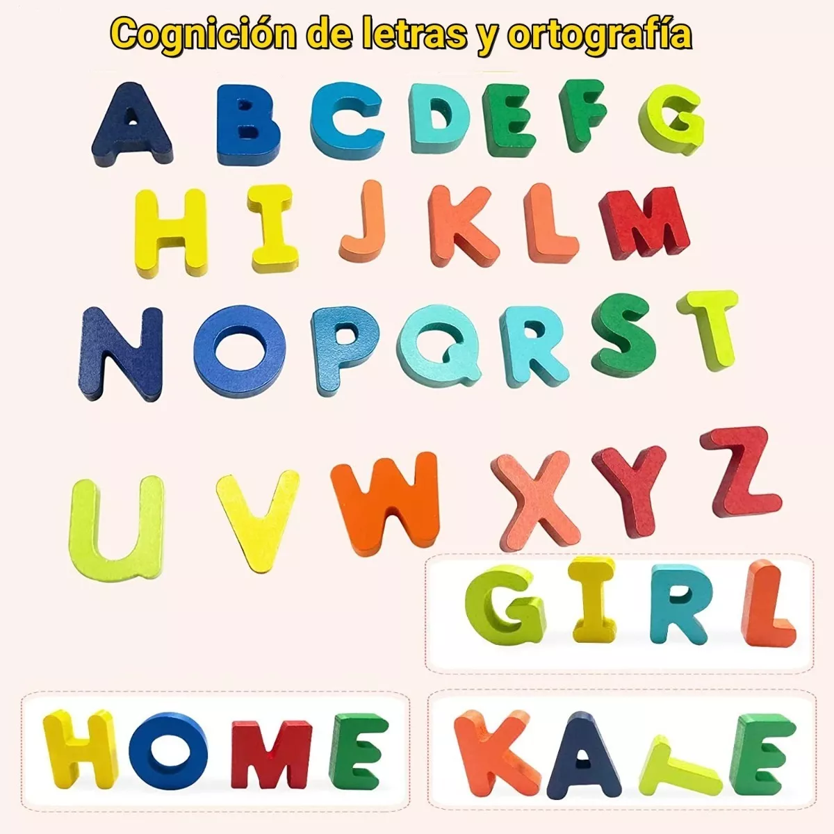 Foto 5 | Tablero Juego Educativo Pesca Letra Número Animal Rosa