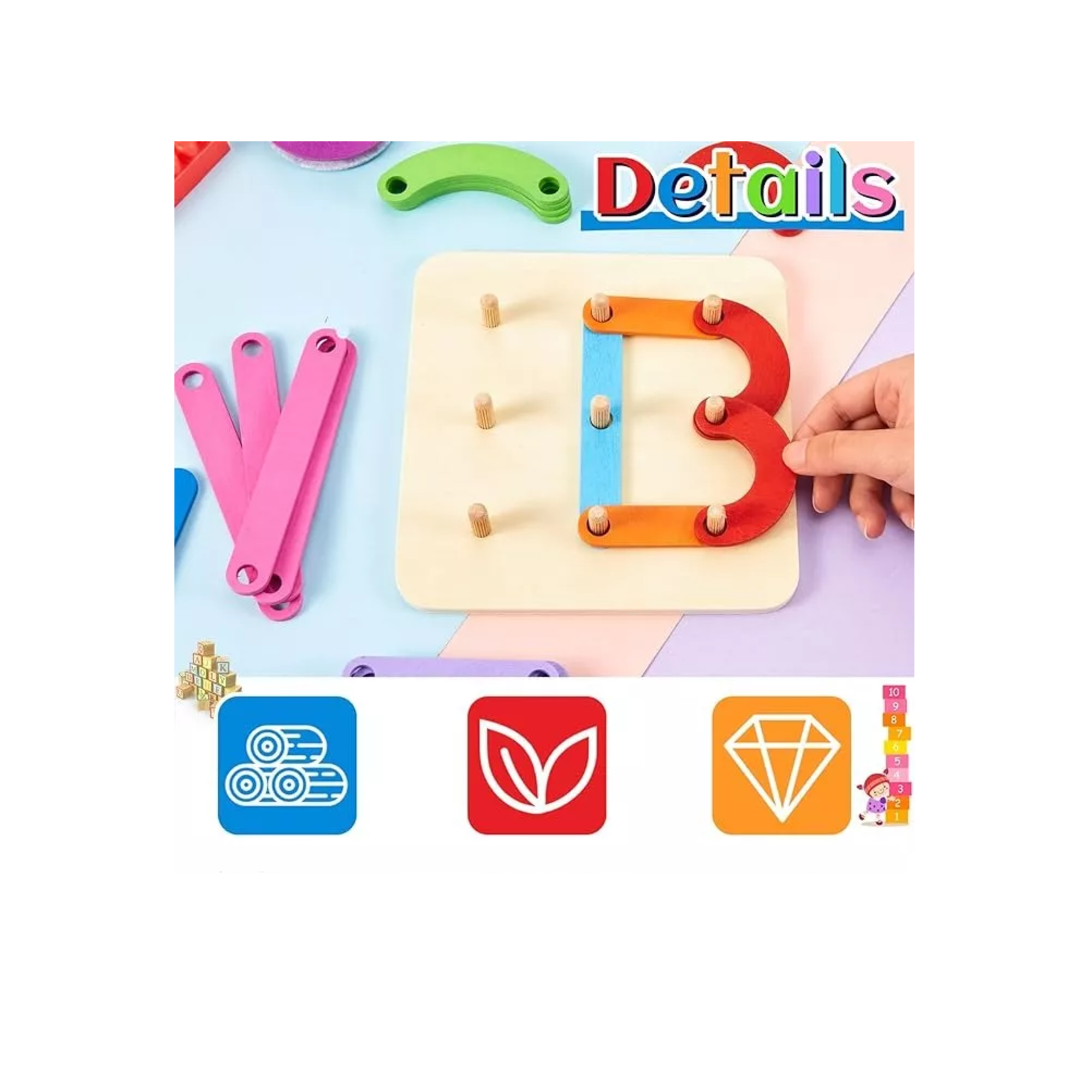 Foto 5 pulgar | Juguete Educativo Almacen Didactico Di Para Bebé Marron Claro Colorido