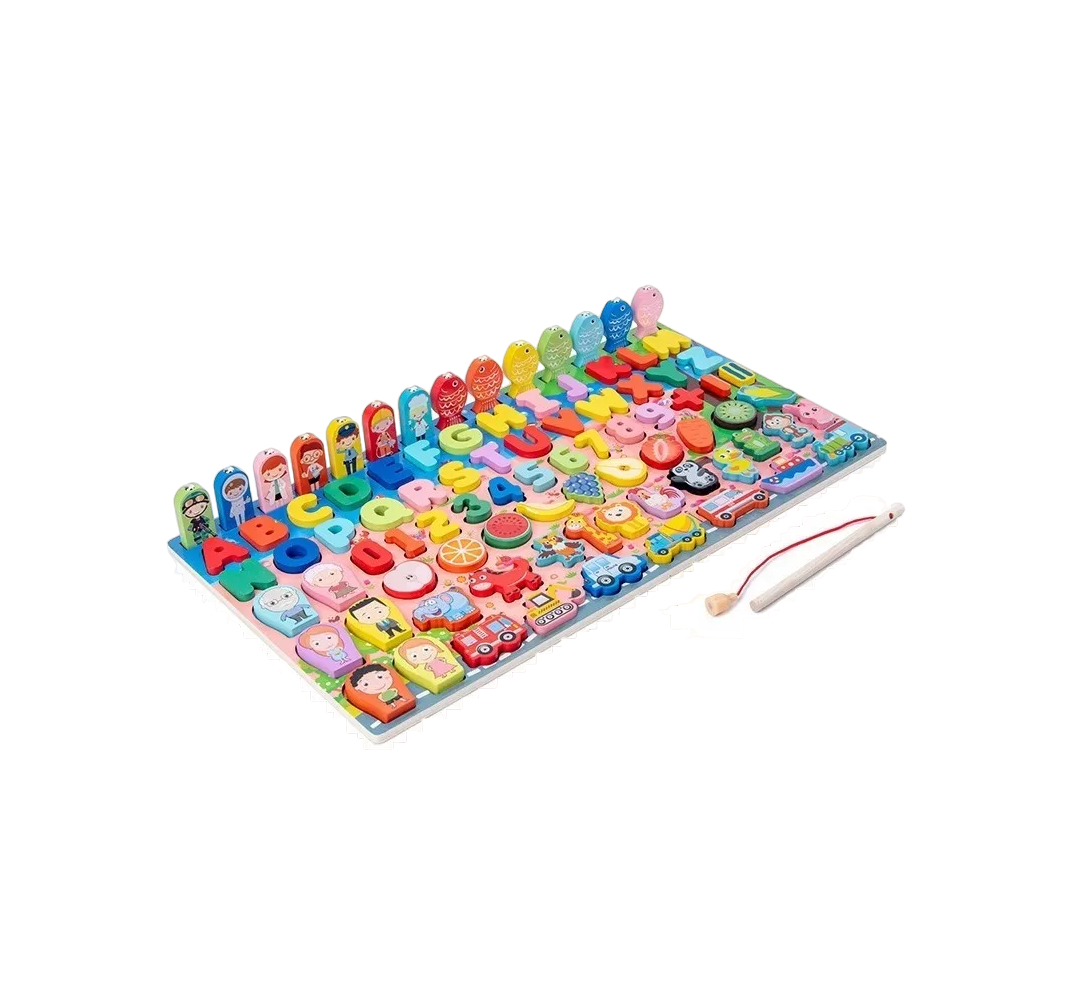 Juego Educativo Nayumi Tablero Pesca Letras y Números