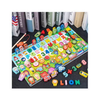 Foto 2 | Juego Educativo Nayumi Tablero Pesca Letras y Números