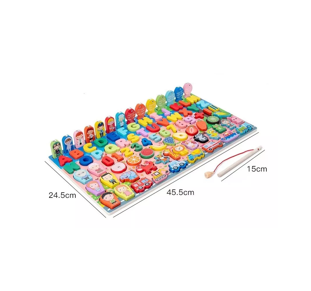 Foto 4 pulgar | Juego Educativo Nayumi Tablero Pesca Letras y Números