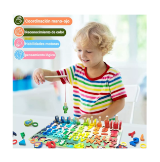 Foto 4 | Juego Educativo Nayumi Tablero Pesca Letras y Números