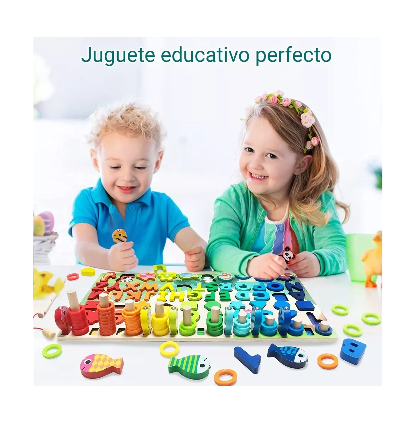 Foto 6 pulgar | Juego Educativo Nayumi Tablero Pesca Letras y Números