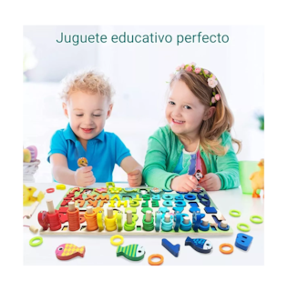 Foto 5 | Juego Educativo Nayumi Tablero Pesca Letras y Números