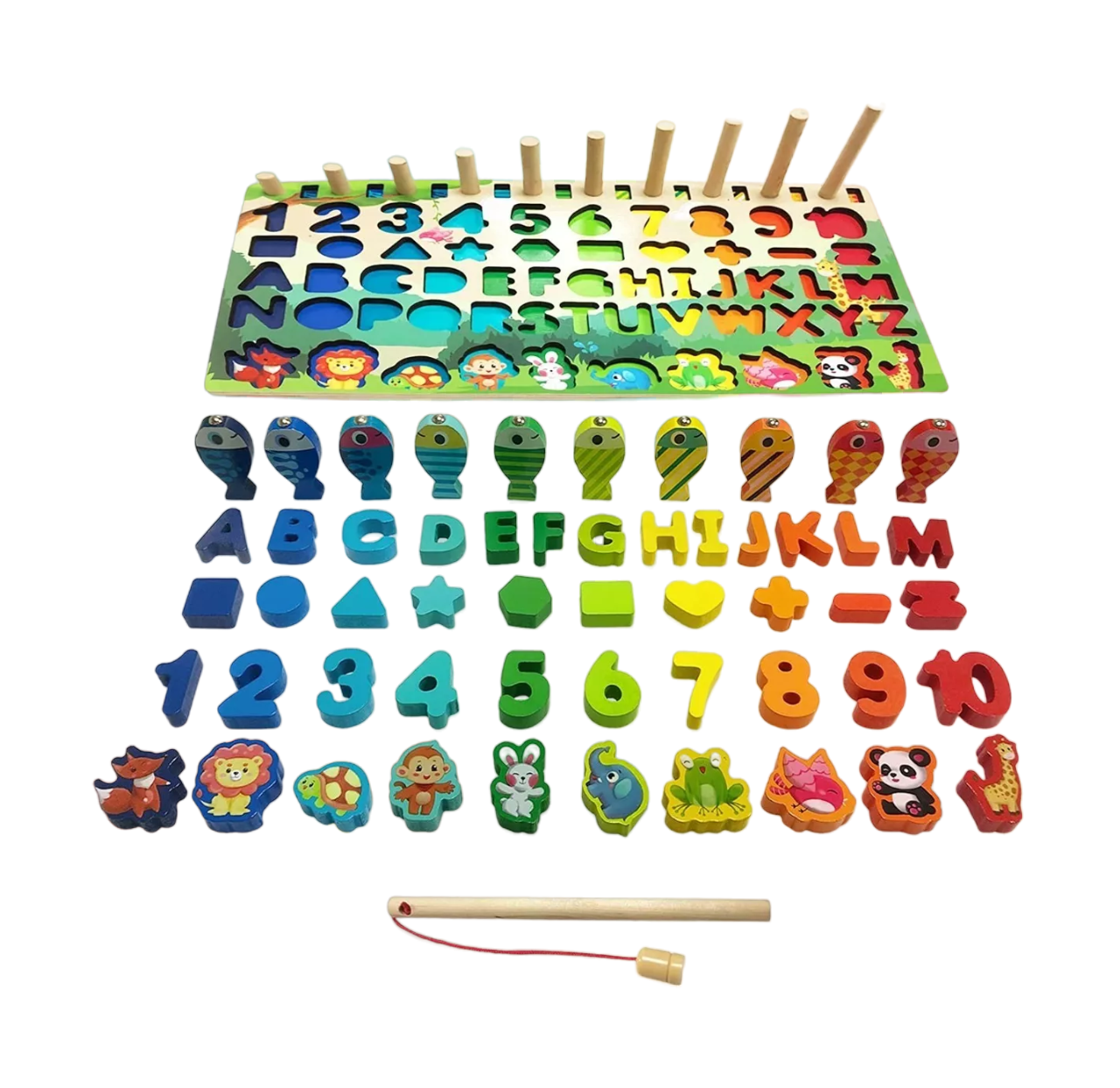 Juego Educativo Nayumi Tablero Pesca Letras y Números