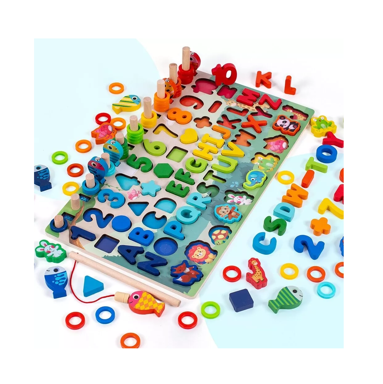 Foto 3 pulgar | Juego Educativo Nayumi Tablero Pesca Letras y Números