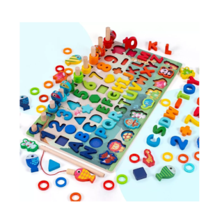 Foto 2 | Juego Educativo Nayumi Tablero Pesca Letras y Números