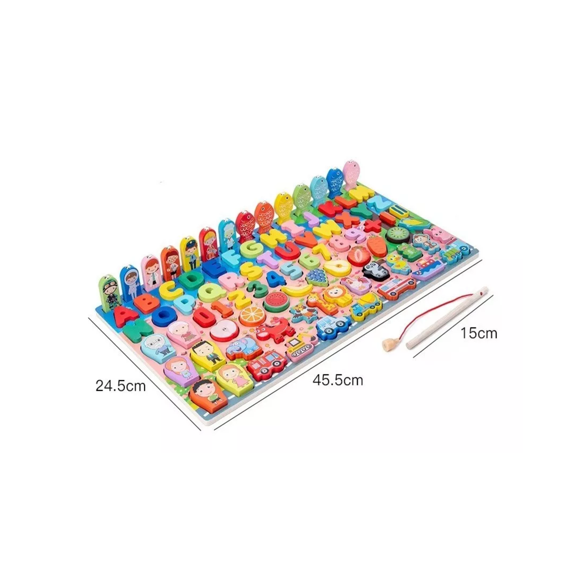 Foto 5 pulgar | Juego Educativo Nayumi Tablero Pesca Letras y Números