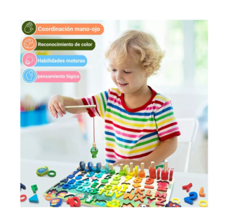 Foto 3 | Juego Educativo Nayumi Tablero Pesca Letras y Números