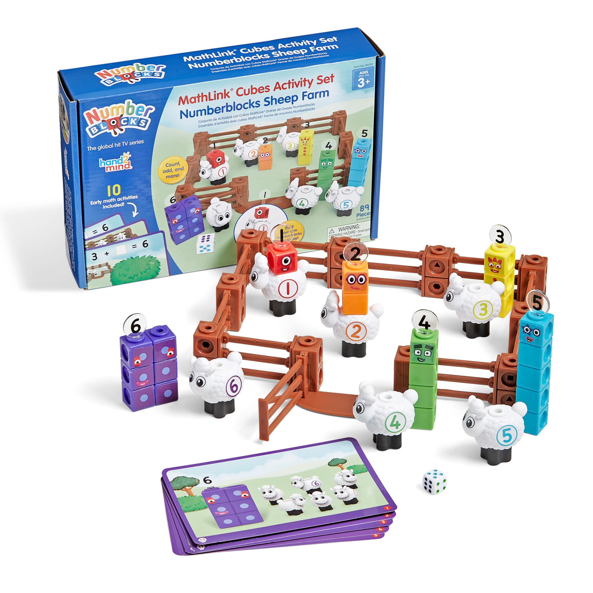 Foto 2 pulgar | Conjunto de Actividades Hand2Mind Numberblocks Sheep Farm Mathlink Cubes - Venta Internacional