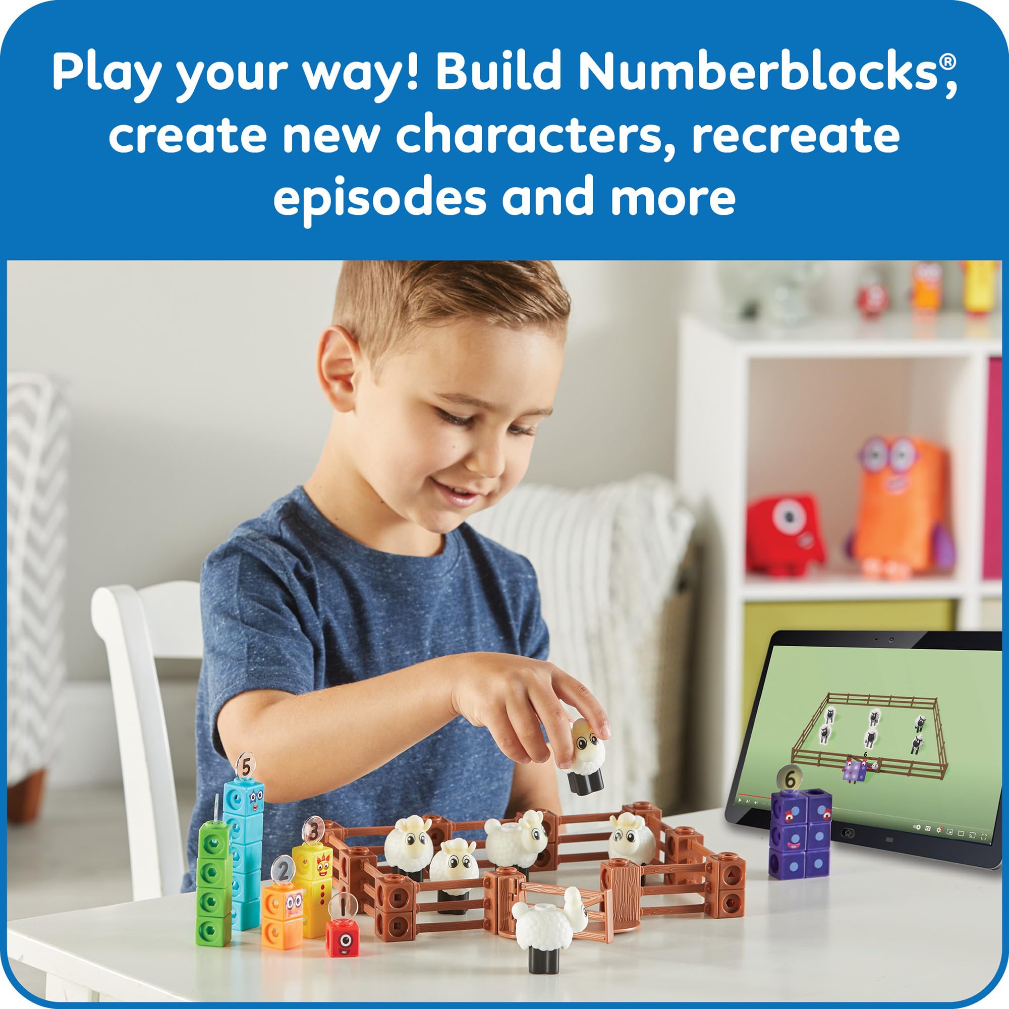 Foto 4 pulgar | Conjunto de Actividades Hand2Mind Numberblocks Sheep Farm Mathlink Cubes - Venta Internacional