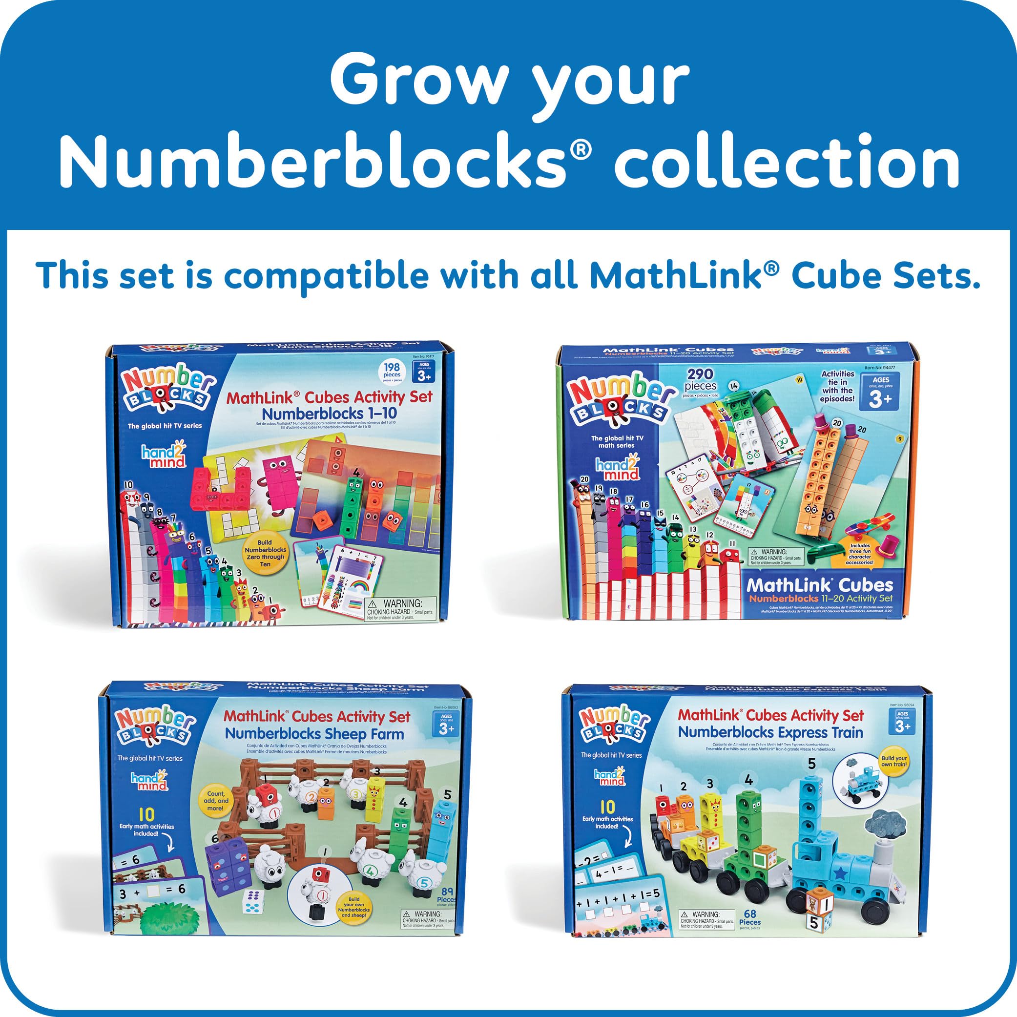 Foto 7 pulgar | Conjunto de Actividades Hand2Mind Numberblocks Sheep Farm Mathlink Cubes - Venta Internacional