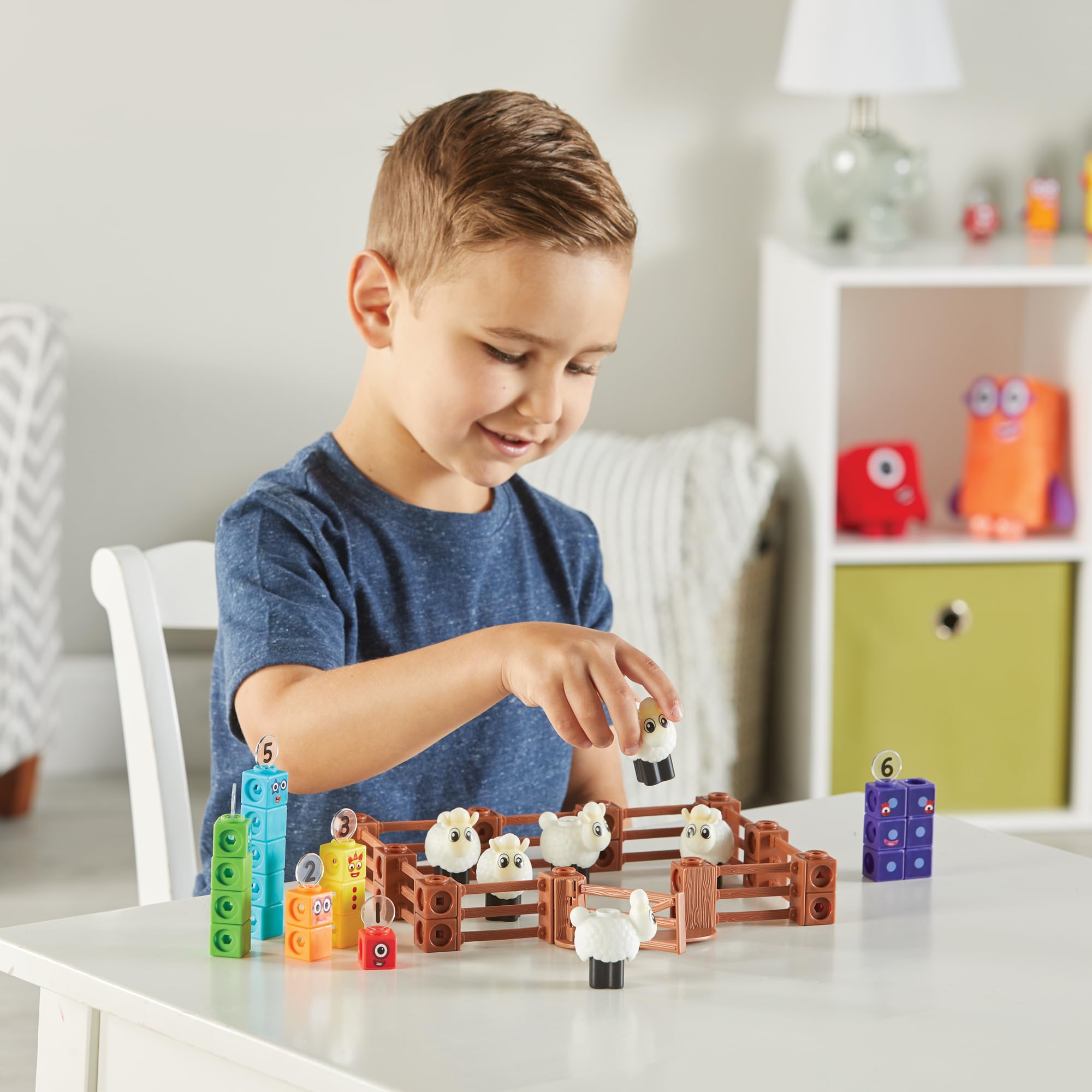 Foto 8 pulgar | Conjunto de Actividades Hand2Mind Numberblocks Sheep Farm Mathlink Cubes - Venta Internacional