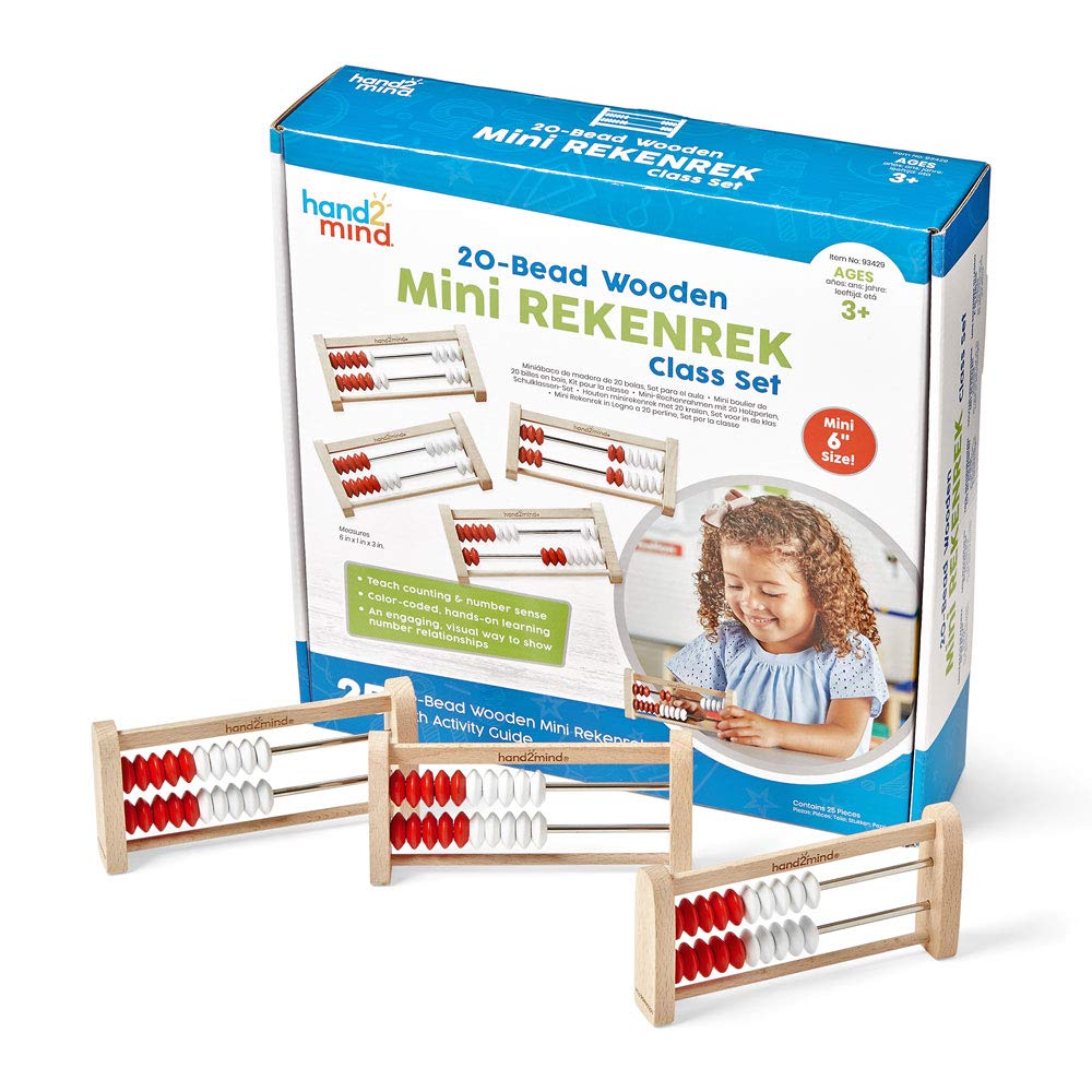 Set De Clase Rekenrek De Madera Abacus Hand2mind Mini De 20 Cuentas Para Niños - Venta Internacional.