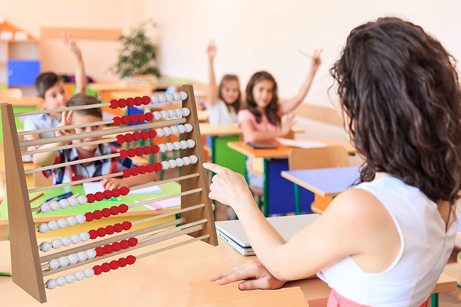 Foto 4 | Abacus Hand2mind De Madera Rekenrek Abacus, 100 Cuentas, Para Matemáticas Para Niños - Venta Internacional.