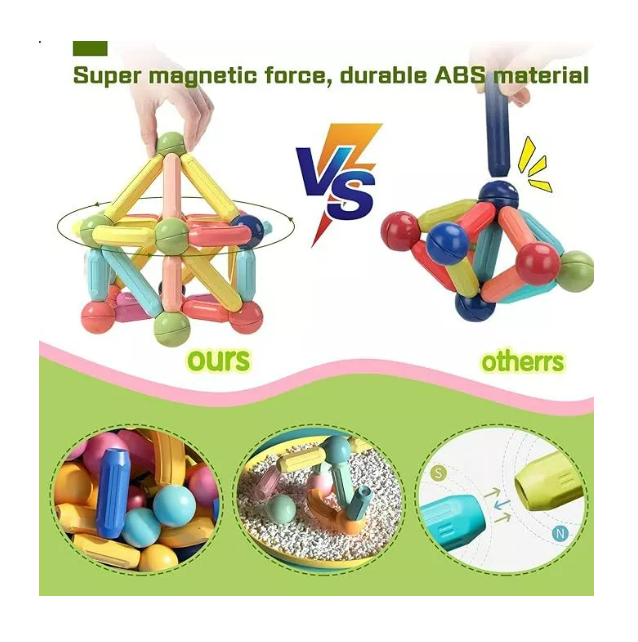 Foto 4 | 128pzs Juguetes Didacticos Armable Magnetico Bebs Y Niños