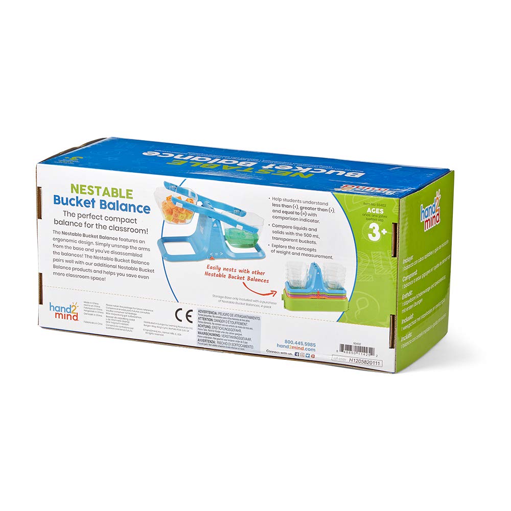 Foto 6 | Balanza Hand2Mind Cubo Plegable Azul para Niños - Venta Internacional