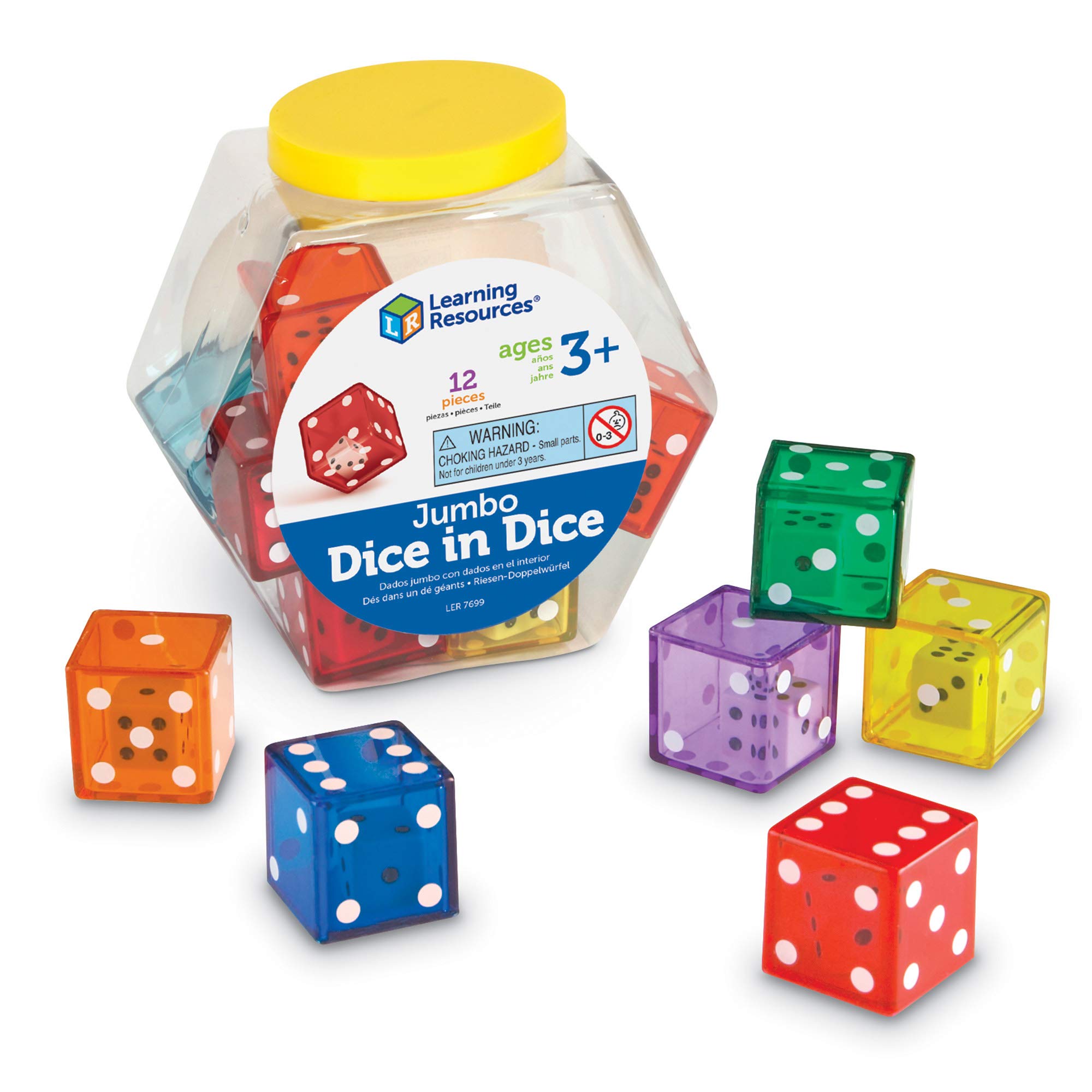 Foto 1 | Juego De 12 Dados Matemáticos Jumbo Dice In Dice Learning Resources - Venta Internacional.