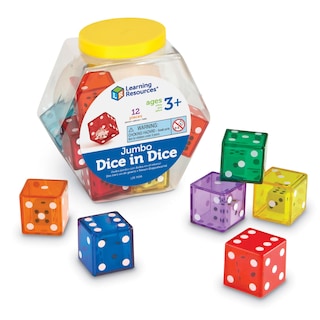 Foto 1 | Juego De 12 Dados Matemáticos Jumbo Dice In Dice Learning Resources - Venta Internacional.