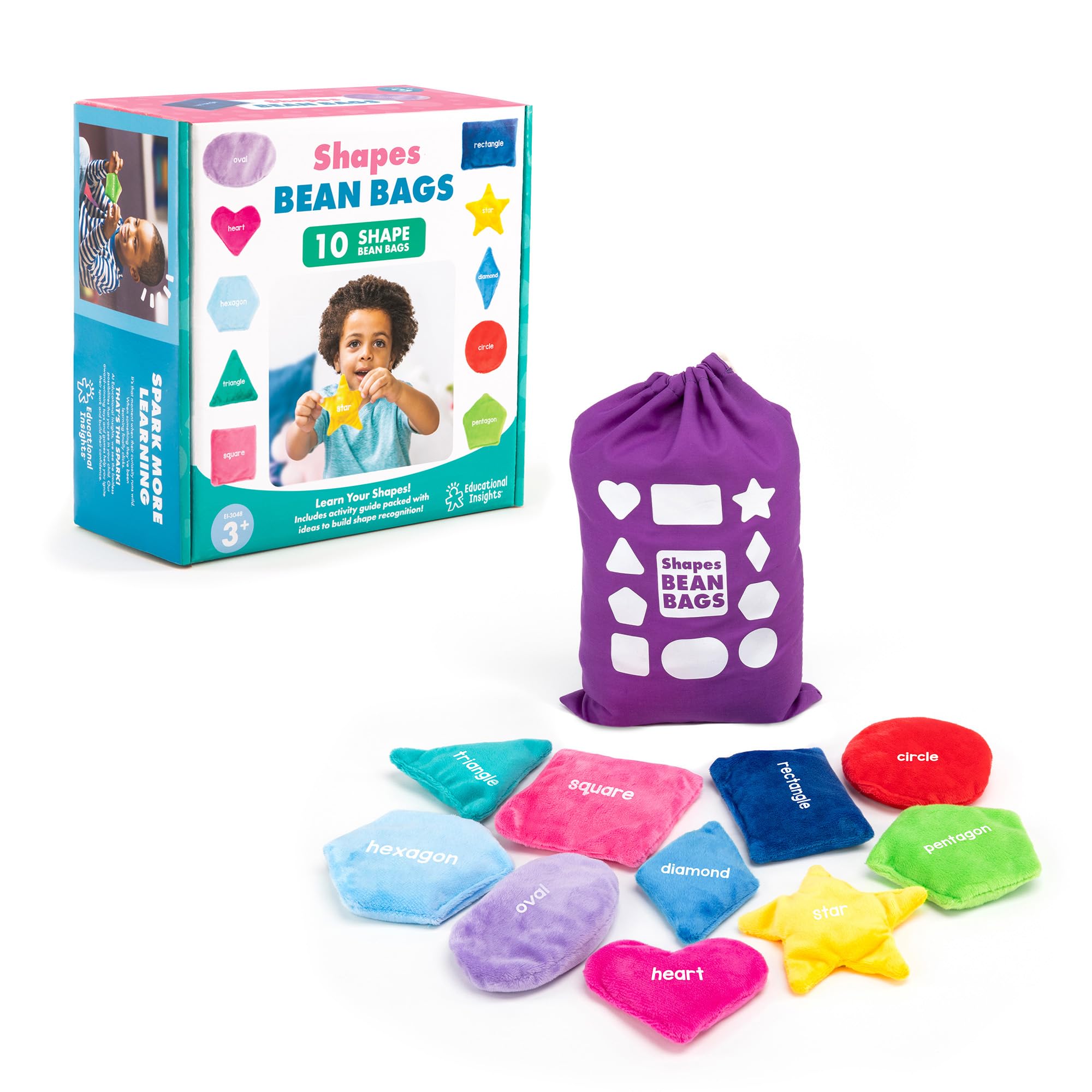 Foto 2 pulgar | Juego De 10 Bean Bags Educational Insights Shapes Para Niños Mayores De 3 Años - Venta Internacional.