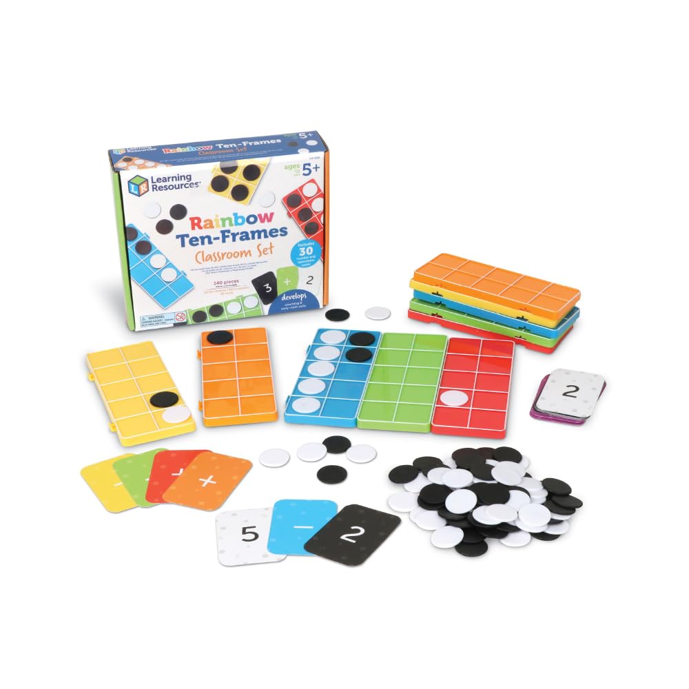 Math Tools Learning Resources Rainbow, Juego De Diez Marcos, 140 Piezas - Venta Internacional.
