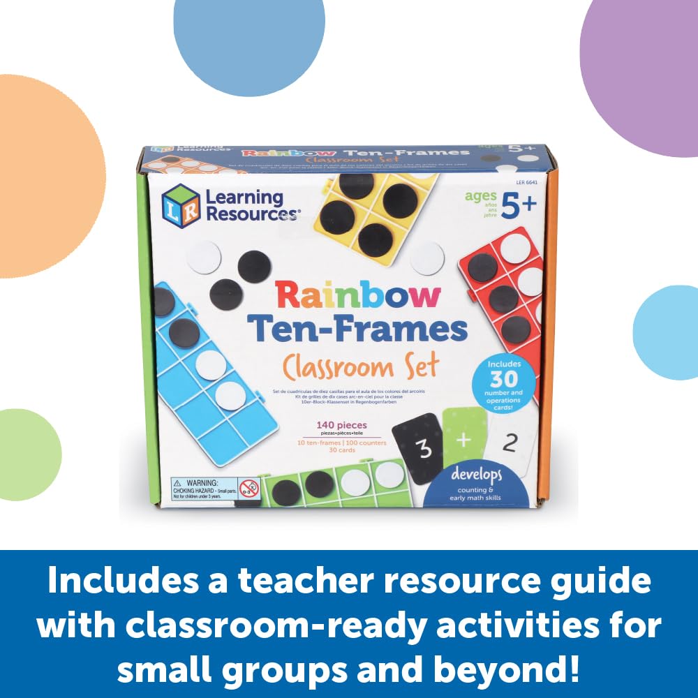 Foto 4 | Math Tools Learning Resources Rainbow, Juego De Diez Marcos, 140 Piezas - Venta Internacional.