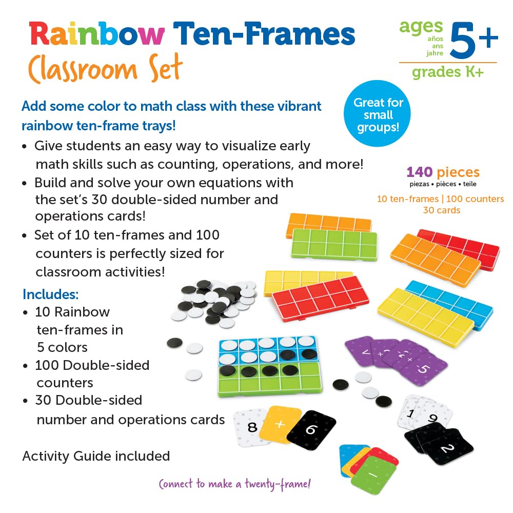 Foto 6 | Math Tools Learning Resources Rainbow, Juego De Diez Marcos, 140 Piezas - Venta Internacional.