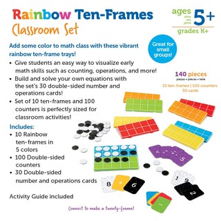 Foto 6 | Math Tools Learning Resources Rainbow, Juego De Diez Marcos, 140 Piezas - Venta Internacional.