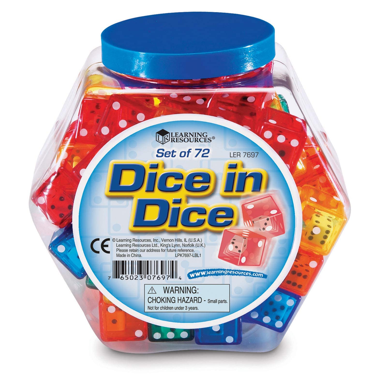 Foto 4 pulgar | Juego De 72 Cubos Para Dar En Dados, Learning Resources, Juego De 72 Unidades - Venta Internacional.