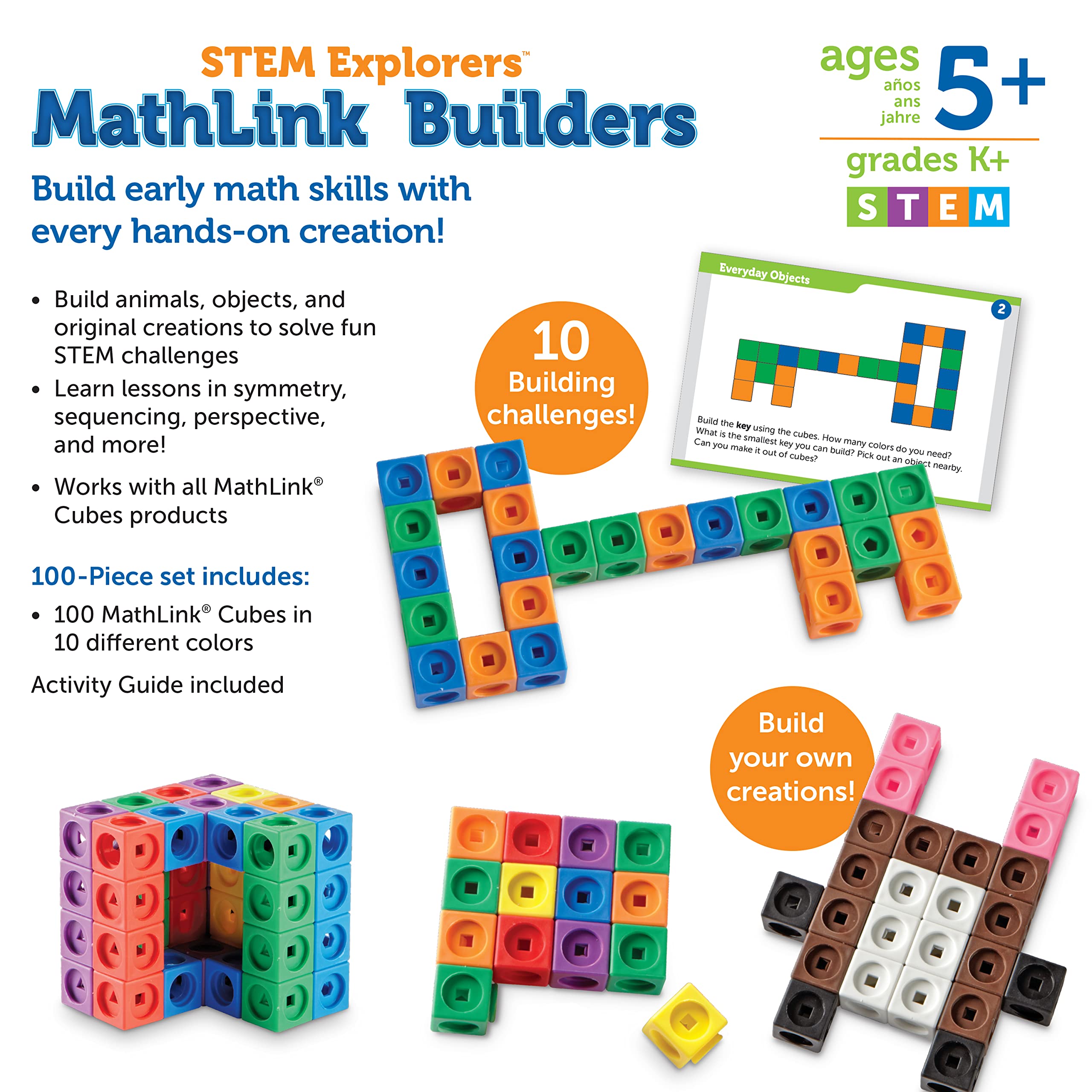 Foto 5 | Set De Actividades Matemáticas, Recursos De Aprendizaje, Stem Explorers, 100 Unidades - Venta Internacional.
