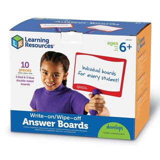 Foto 6 | Juego De 10 Recursos De Aprendizaje Para Escribir Y Borrar En Tableros De Respuestas - Venta Internacional.