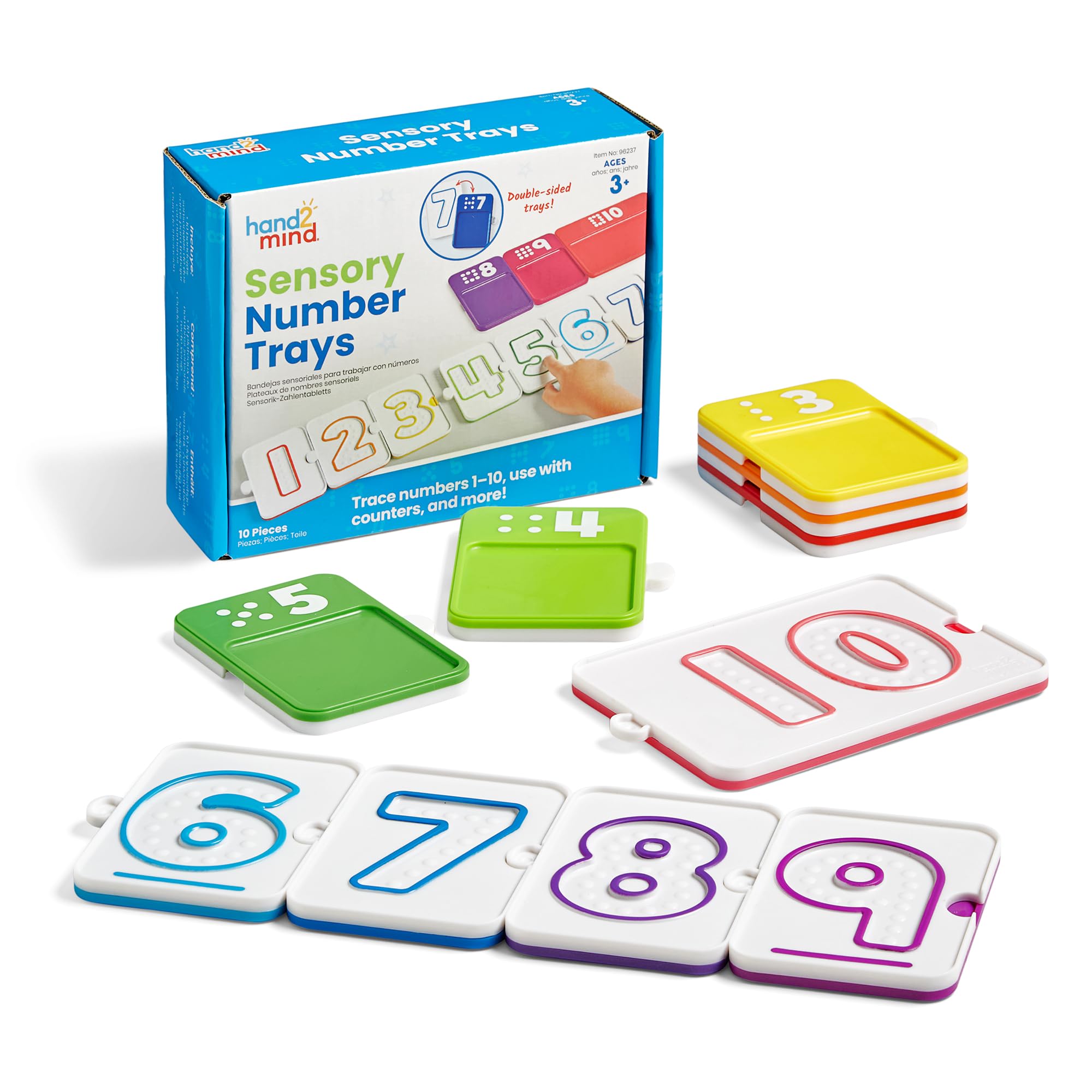 Bandejas Con Números Sensoriales Hand2mind Learning Numbers Para Niños - Venta Internacional.