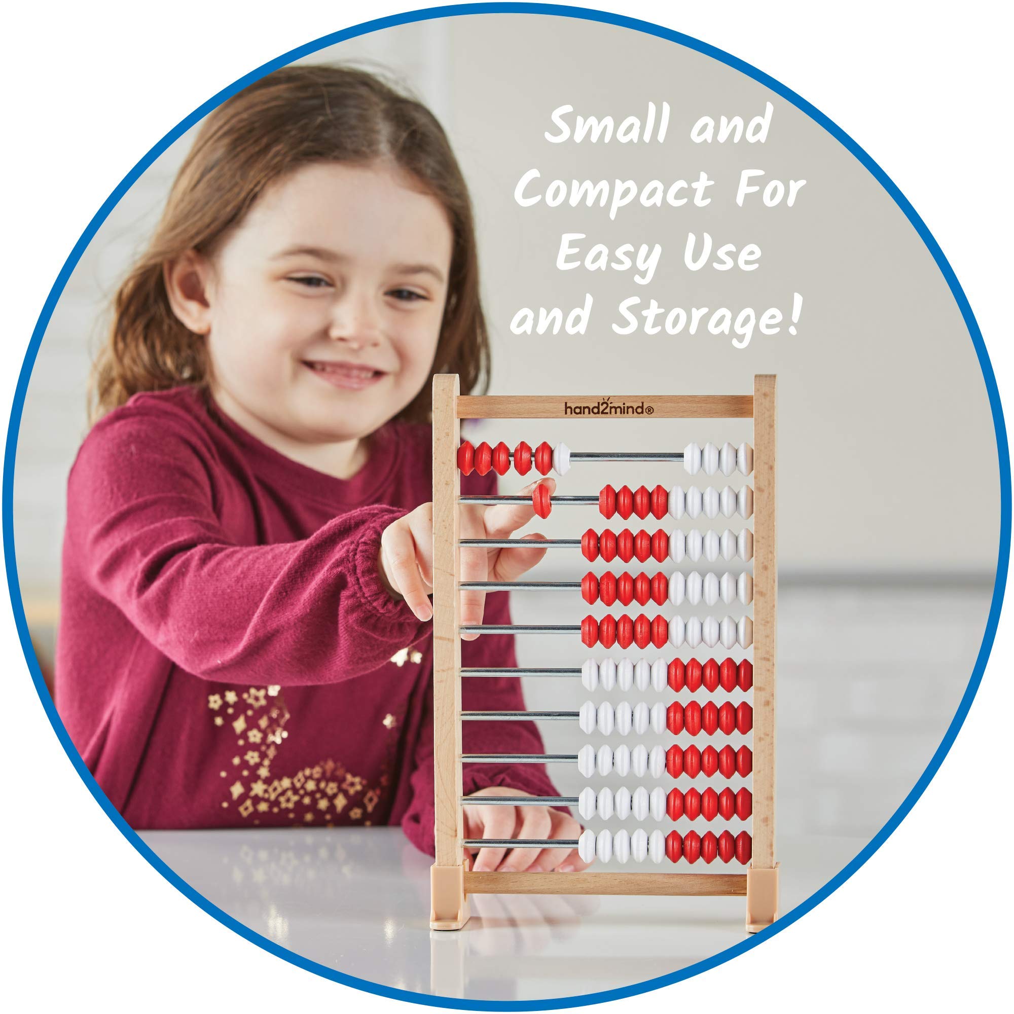 Foto 4 pulgar | Mini Rekenrek De Madera Abacus Hand2mind De 100 Cuentas Para Niños - Venta Internacional.