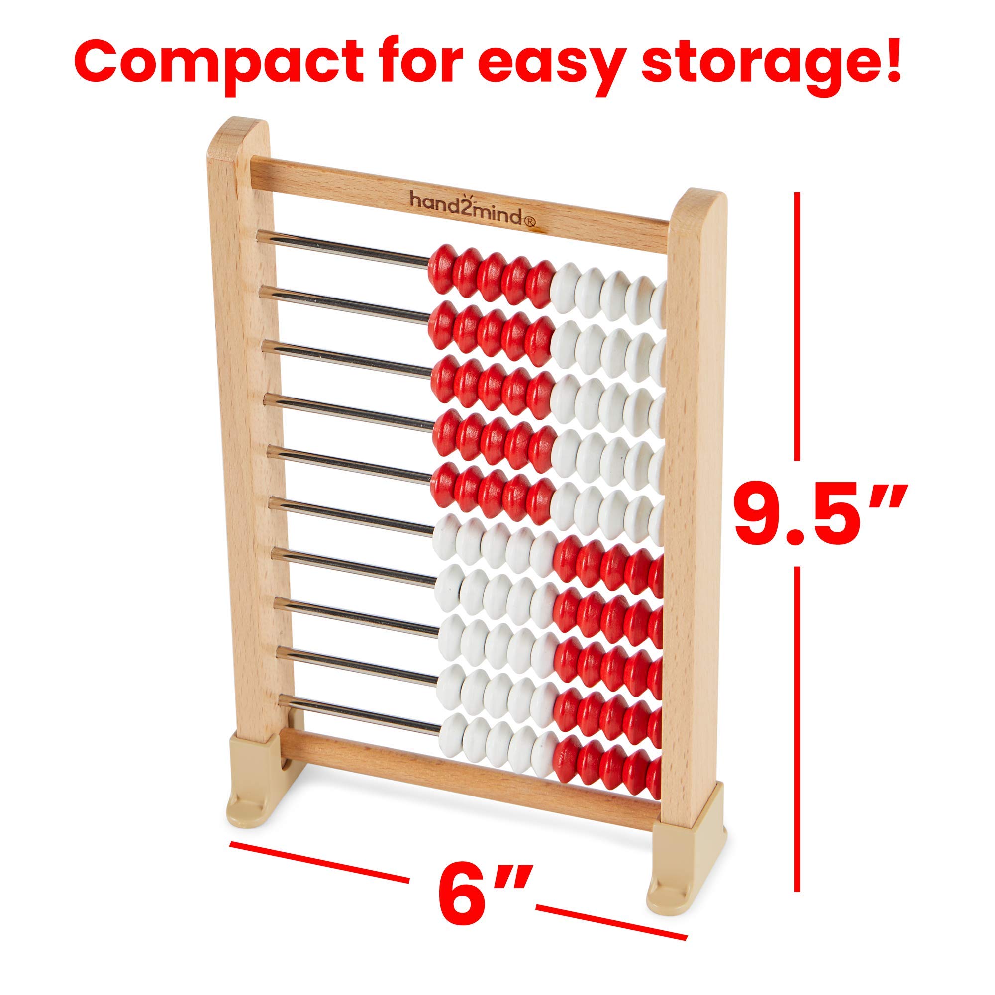 Foto 7 pulgar | Mini Rekenrek De Madera Abacus Hand2mind De 100 Cuentas Para Niños - Venta Internacional.