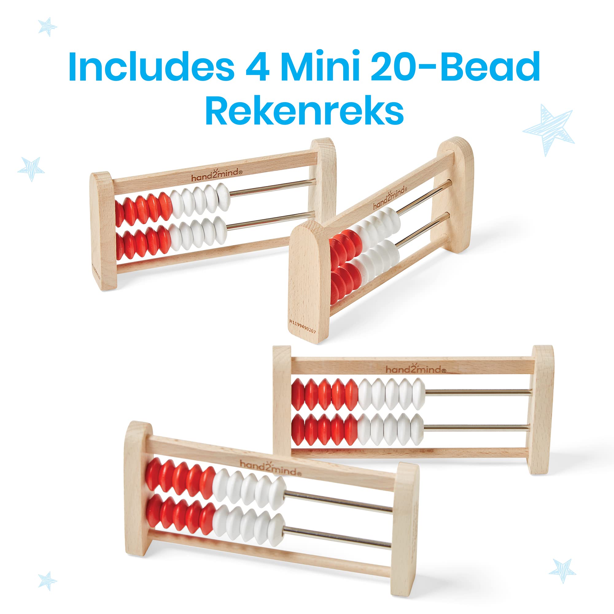 Foto 3 pulgar | Rekenrek De Madera Abacus Hand2mind Mini De 20 Cuentas Para Niños - Venta Internacional.