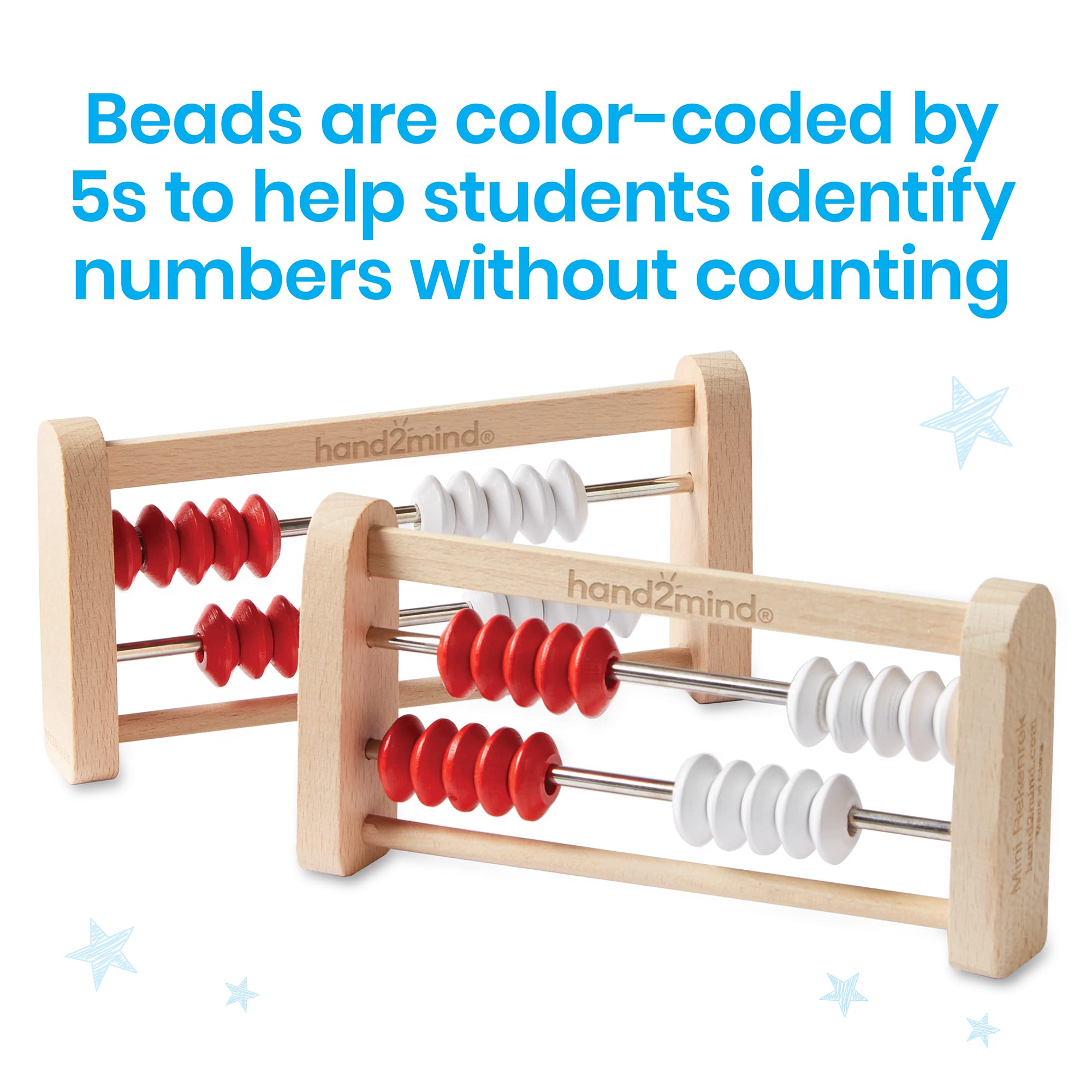Foto 4 pulgar | Rekenrek De Madera Abacus Hand2mind Mini De 20 Cuentas Para Niños - Venta Internacional.