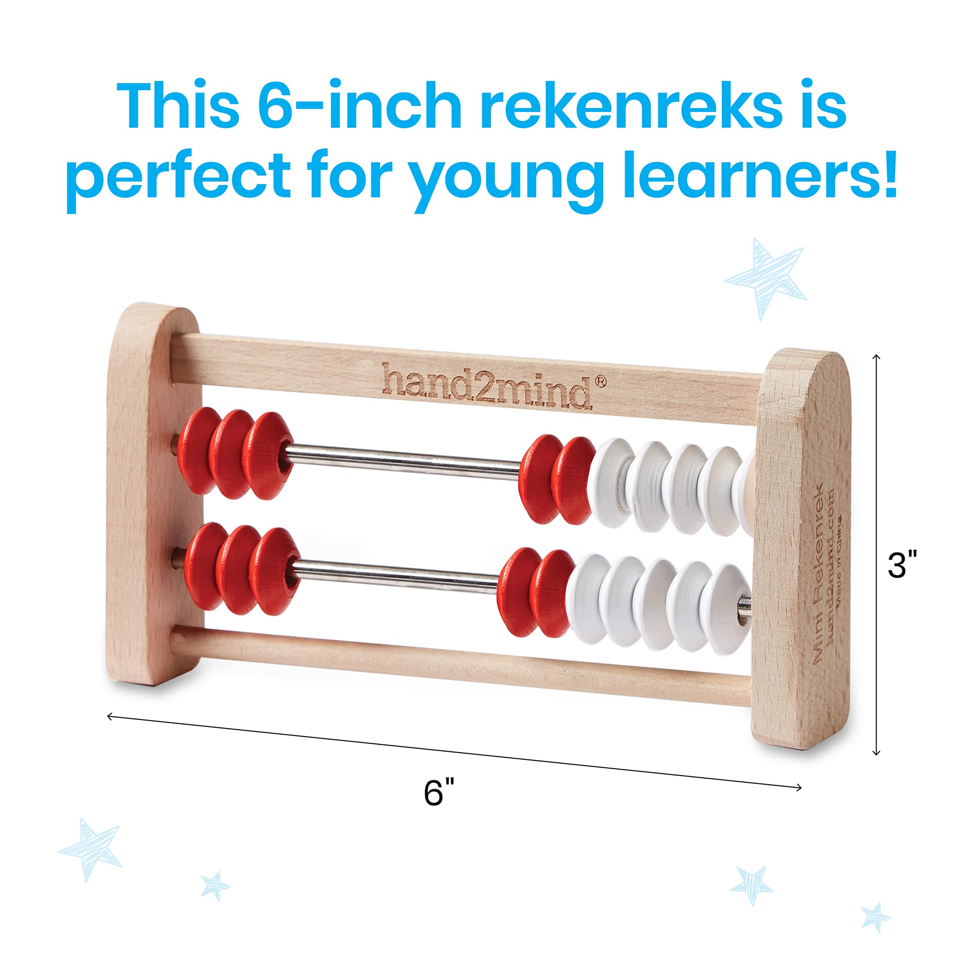 Foto 5 pulgar | Rekenrek De Madera Abacus Hand2mind Mini De 20 Cuentas Para Niños - Venta Internacional.