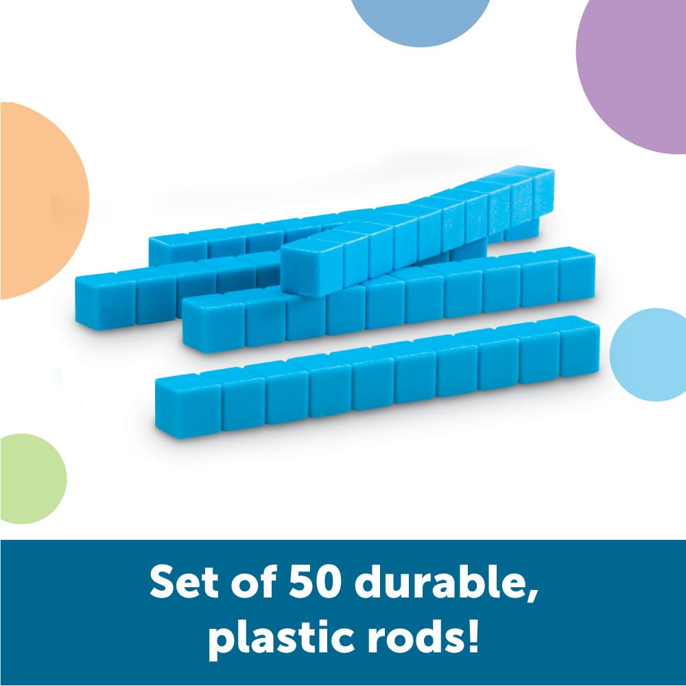Foto 3 pulgar | Juego De 50 Recursos De Aprendizaje De Base Ten Rods Para Niños Mayores De 6 Años - Venta Internacional.
