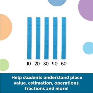 Foto 4 | Juego De 50 Recursos De Aprendizaje De Base Ten Rods Para Niños Mayores De 6 Años - Venta Internacional.