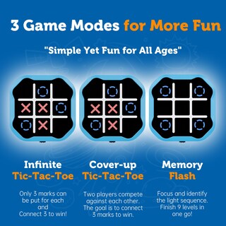 Foto 4 | Juego Tic Tac Toe Massrt 3 En 1 Electrónico Con Modo Silencioso - Venta Internacional.