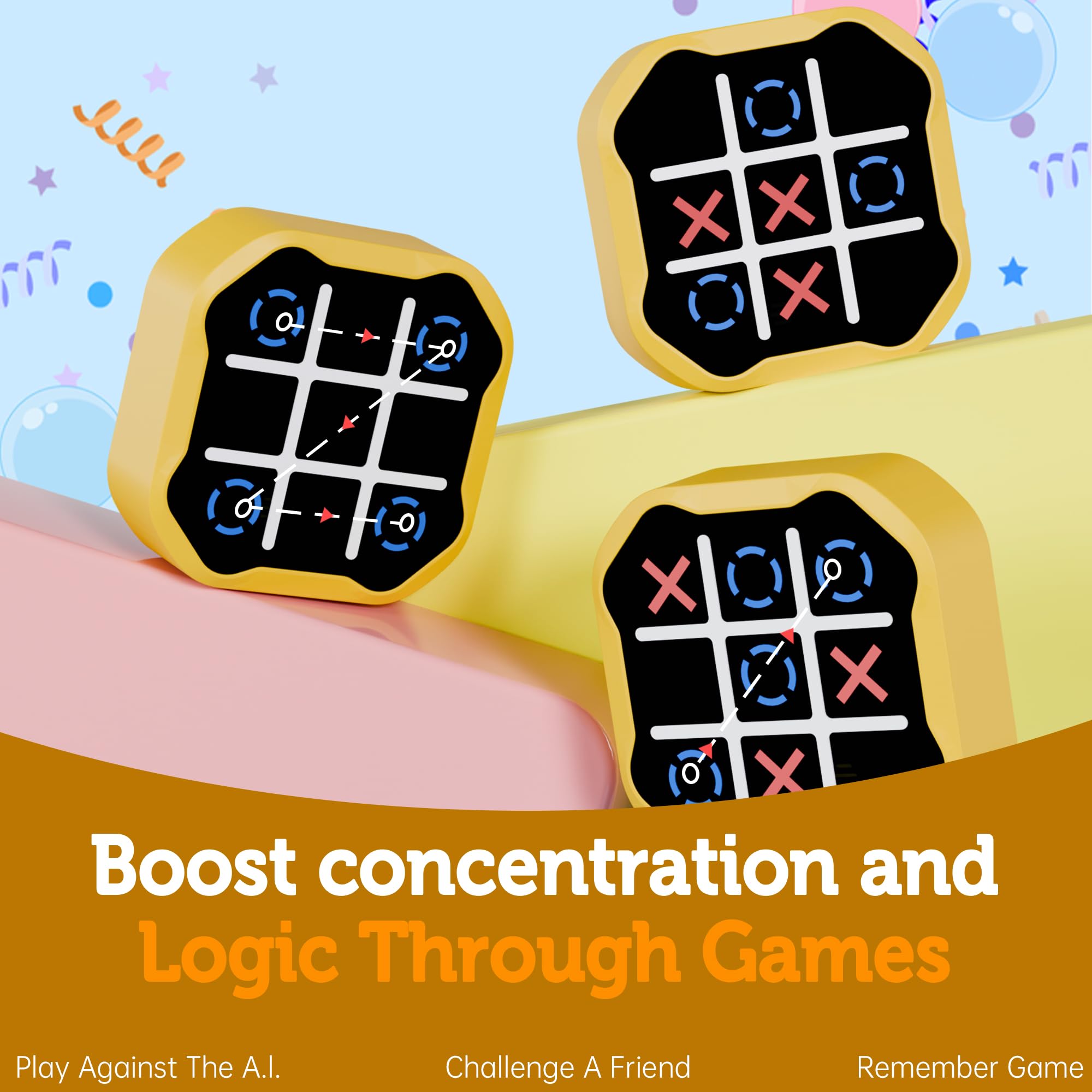 Foto 7 pulgar | Juego Tic Tac Toe Massrt 3 En 1 Electrónico Con Modo Silencioso - Venta Internacional.