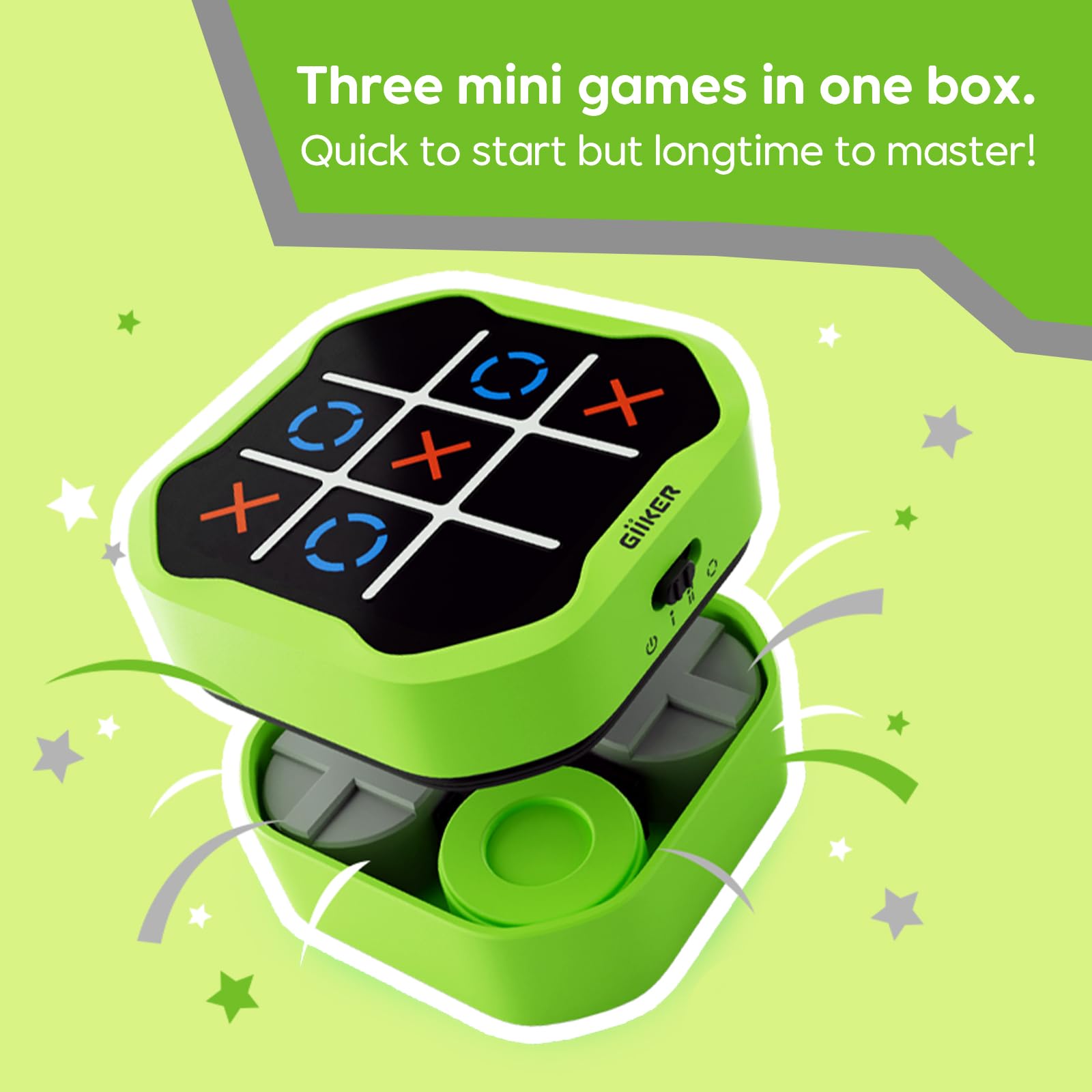 Foto 2 | Consola De Juegos Puzzle Giiker Tic Tac Toe Bolt 3 En 1 - Venta Internacional.