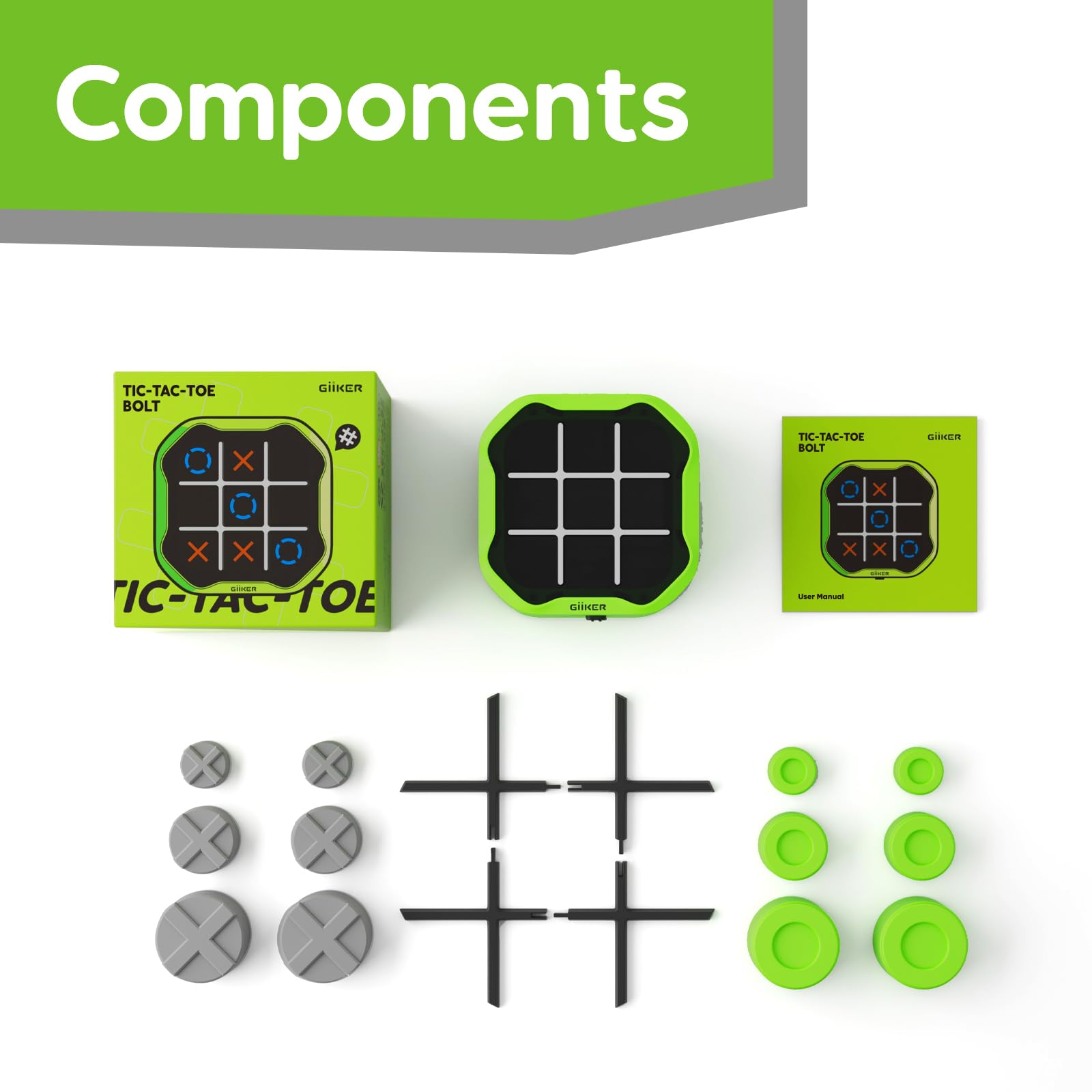 Foto 6 | Consola De Juegos Puzzle Giiker Tic Tac Toe Bolt 3 En 1 - Venta Internacional.