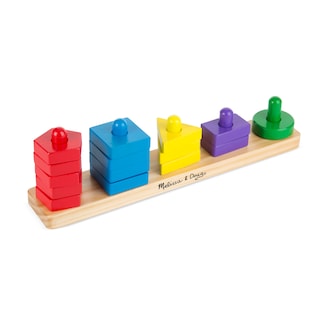 Foto 1 | Tablero Para Apilar Y Clasificar Toy Melissa & Doug De Madera Para 2 Años Con 15 Piezas - Venta Internacional.