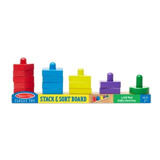 Foto 3 | Tablero Para Apilar Y Clasificar Toy Melissa & Doug De Madera Para 2 Años Con 15 Piezas - Venta Internacional.