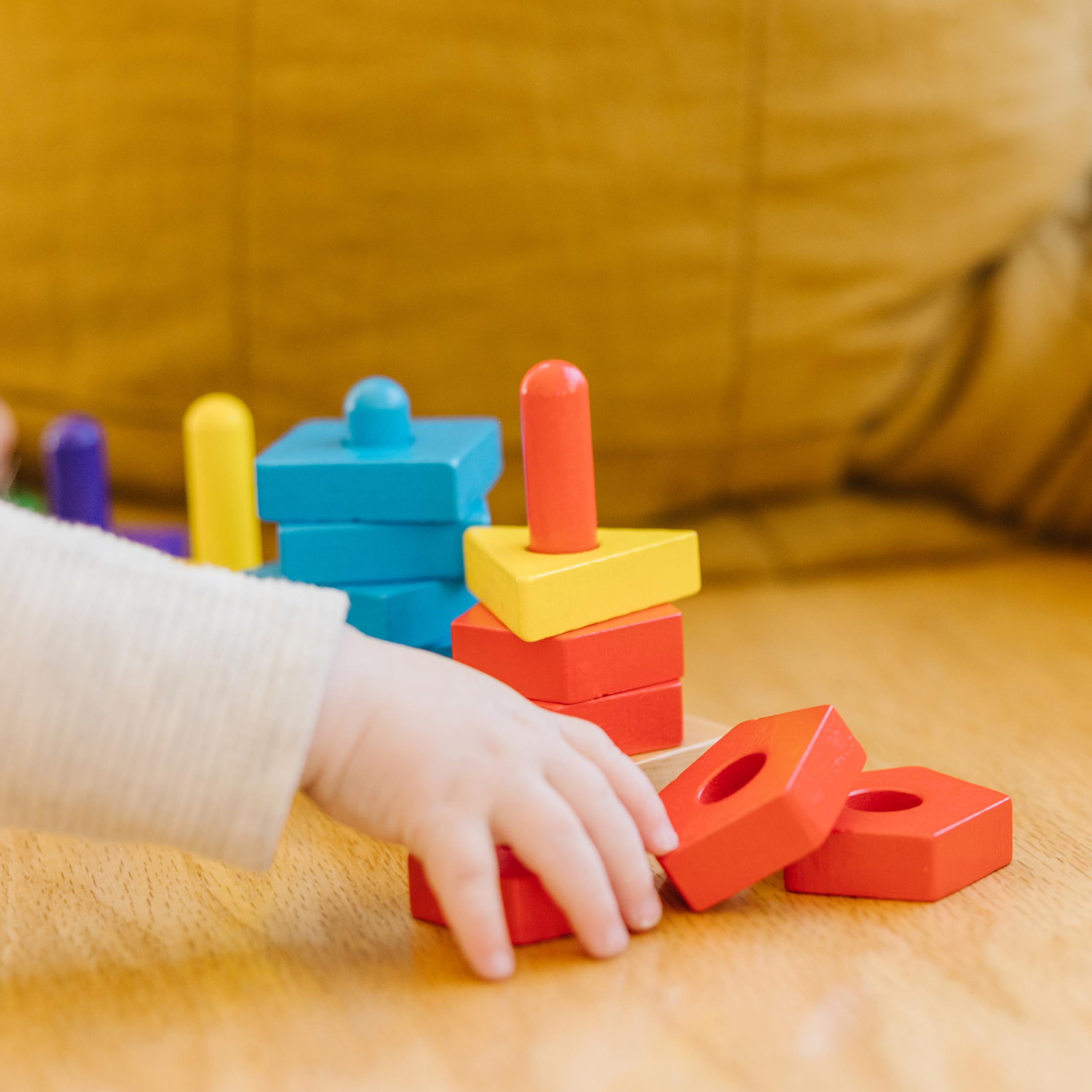 Foto 6 | Tablero Para Apilar Y Clasificar Toy Melissa & Doug De Madera Para 2 Años Con 15 Piezas - Venta Internacional.