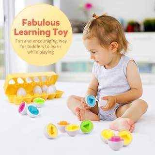Foto 3 | Juego Matching Eggs Coogam De 12 Piezas Con Reconocimiento De Colores Y Formas - Venta Internacional.
