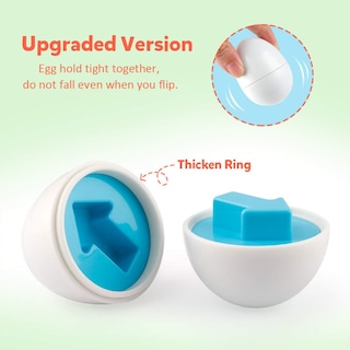 Foto 5 | Juego Matching Eggs Coogam De 12 Piezas Con Reconocimiento De Colores Y Formas - Venta Internacional.