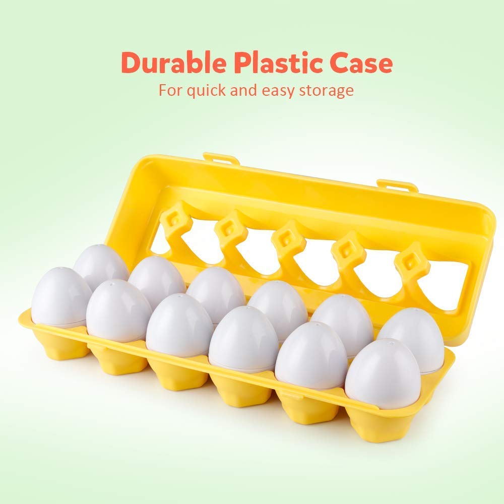 Foto 6 | Juego Matching Eggs Coogam De 12 Piezas Con Reconocimiento De Colores Y Formas - Venta Internacional.