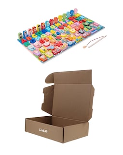 Foto 1 | Juego Educativo Tablero De Pesca Letra Número Animal Para Niños, Varios Colores
